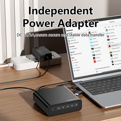 Aluminum 4-Bay NVMe SSD Enclosure 10Gbps USB-C