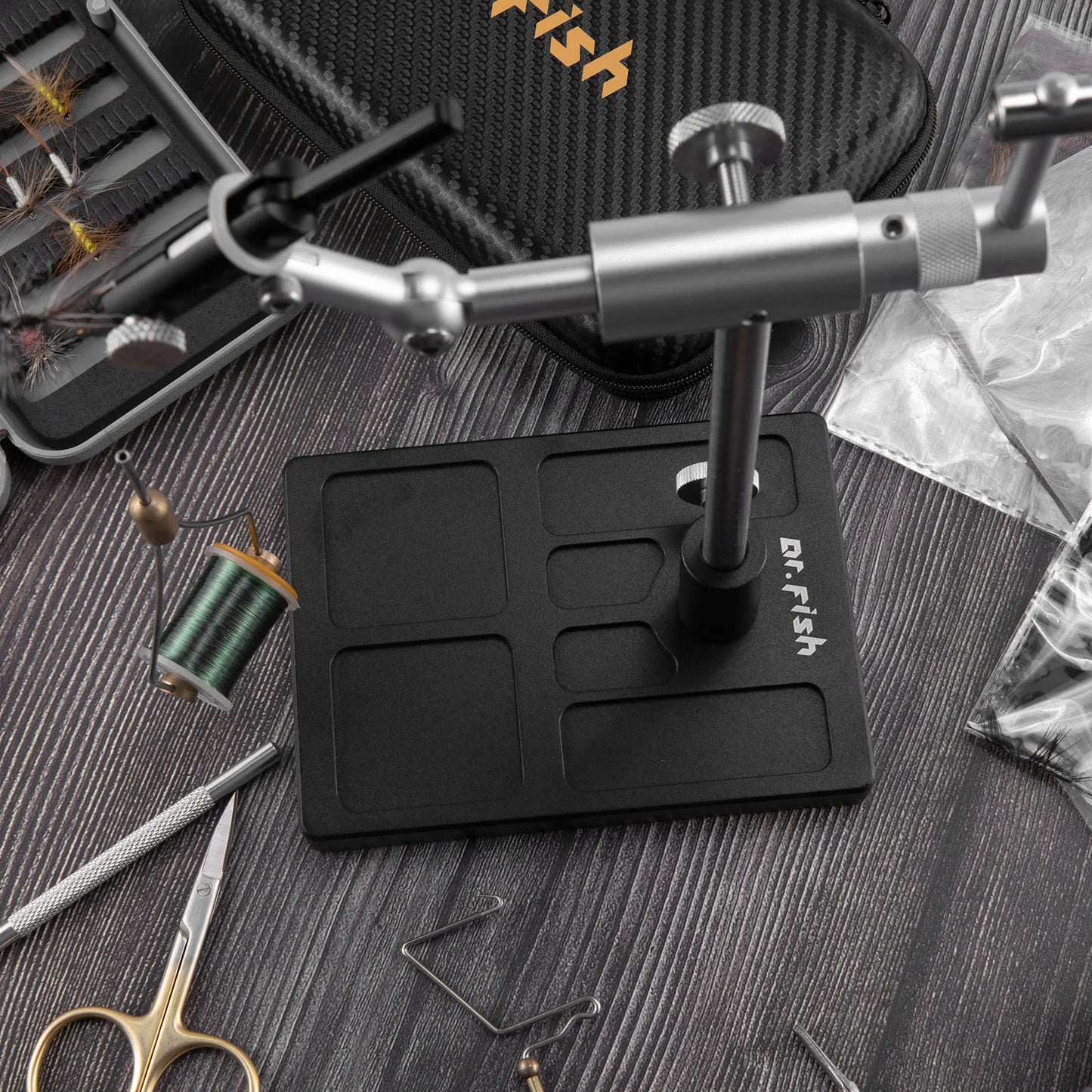 Portable Stainless Steel Fly Tying Vise Clamp Base Set
