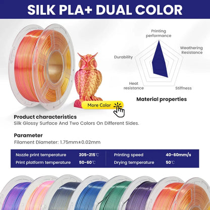 Dual-Colour PLA+ 3D Printer Filament Pack