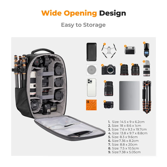 Durable 22L Photography Backpack with Rain Cover
