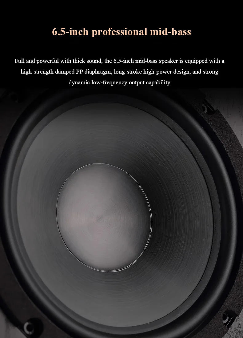 6.5" Bookshelf Speakers 2-Way 100W Stereo Pair