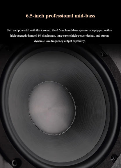 6.5" Bookshelf Speakers 2-Way 100W Stereo Pair