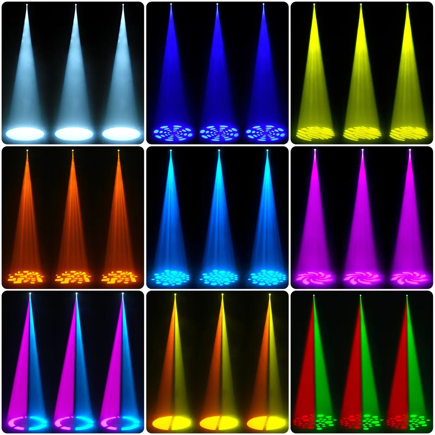 2 Pack 30W RGB LED Moving Head Stage Lights