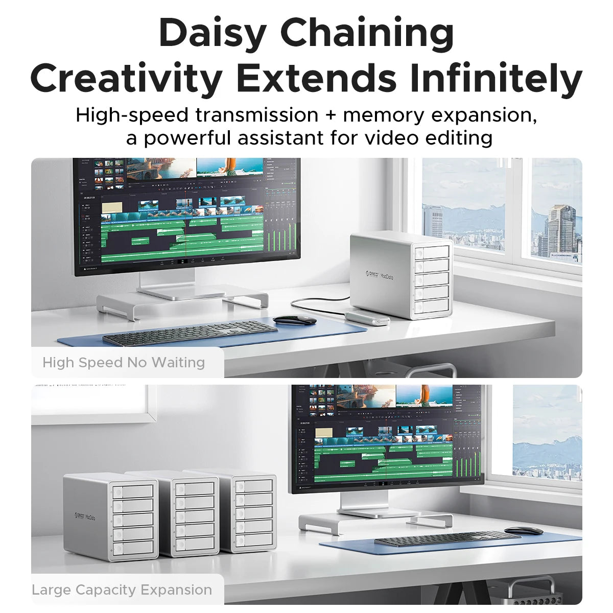 ORICO 4 Bay USB C SATA Hard Drive Docking Station