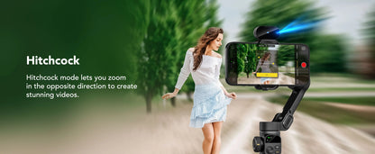 Smart AI Smartphone Gimbal with Built-In Extension Rod