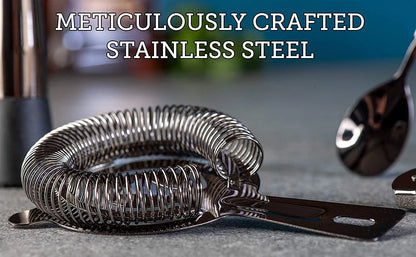 Gunmetal Black Cocktail Shaker Set with Tool Stand