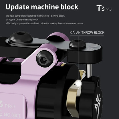 T3Pro Rotary Tattoo Machine Silvery Adjustable Stroke 2225