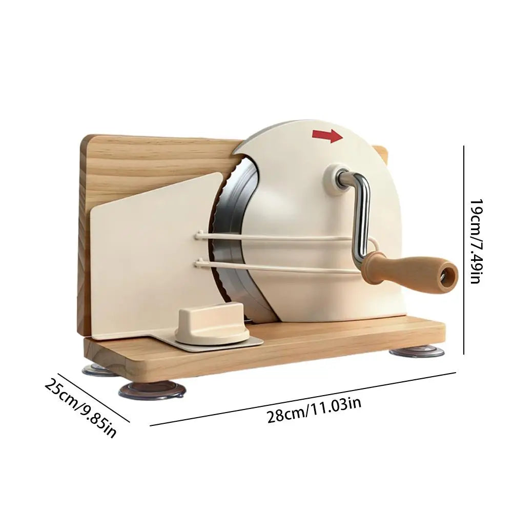 Hand Crank Bread Slicer with Adjustable 5-20mm Thickness