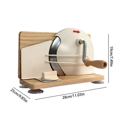 Hand Crank Bread Slicer with Adjustable 5-20mm Thickness