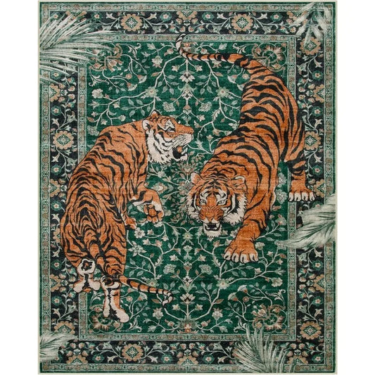 Flannel Jungle Carpet Soft Area Rug 6.5x8.2ft