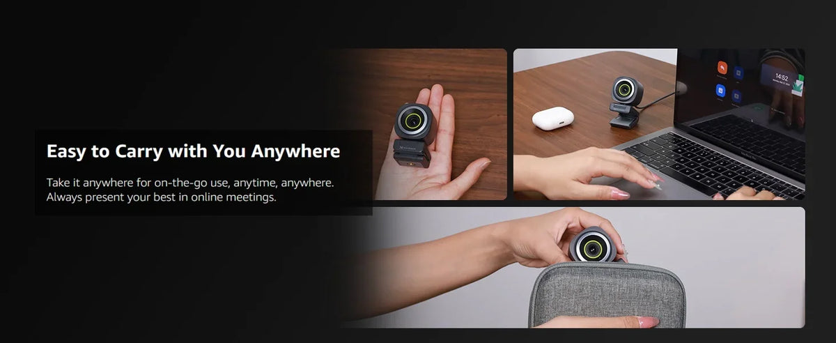 4K HDR Webcam with Autofocus Noise Cancelling Mic