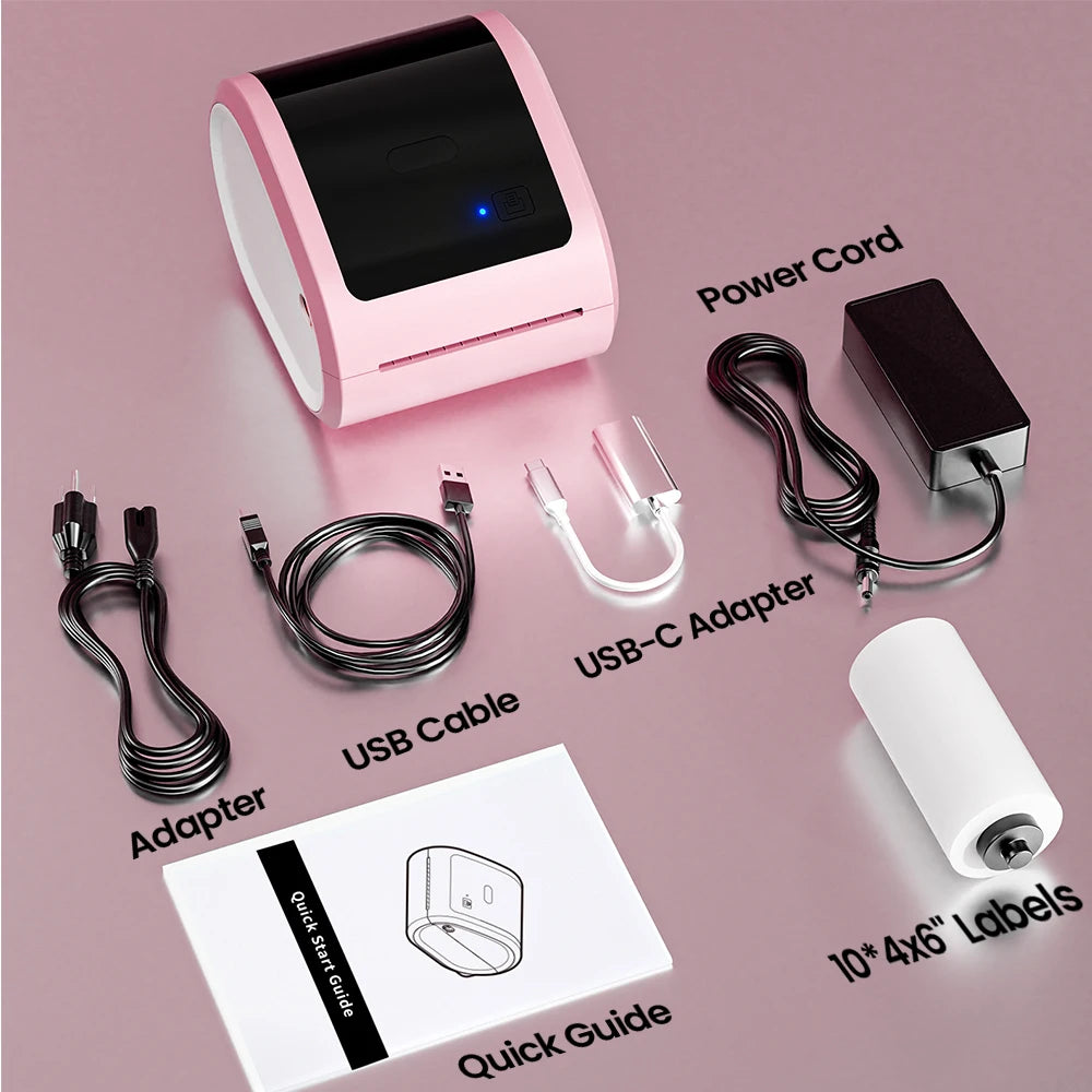 Portable Bluetooth Thermal Label Printer Wireless Shipping Label Maker