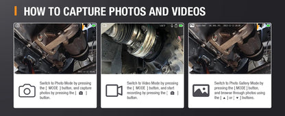 3.9mm Articulating Borescope Camera 1080p 5" IPS Screen