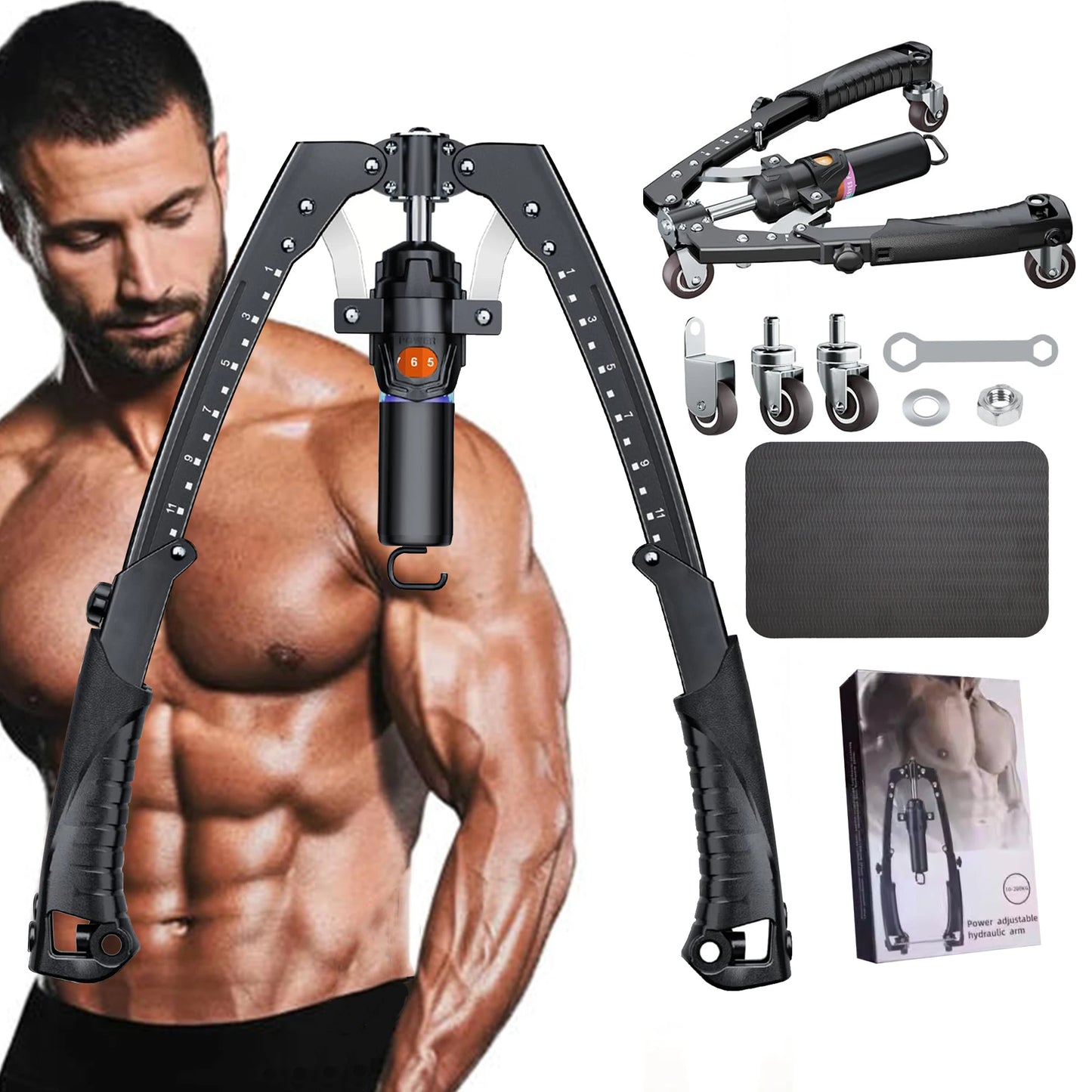Hydraulic Power Twister Arm Trainer Adjustable 22–440lbs