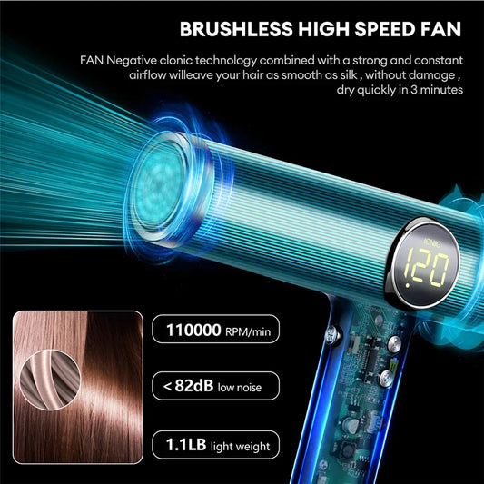 Professional 5 in 1 Hair Dryer Brushless Ionic Styler 1800W