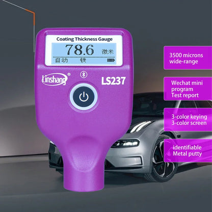 Portable Car Paint Thickness Gauge Rechargeable LCD Screen