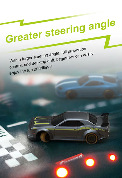 1:76 Drift RC Car with Gyro Full Proportional Remote Control