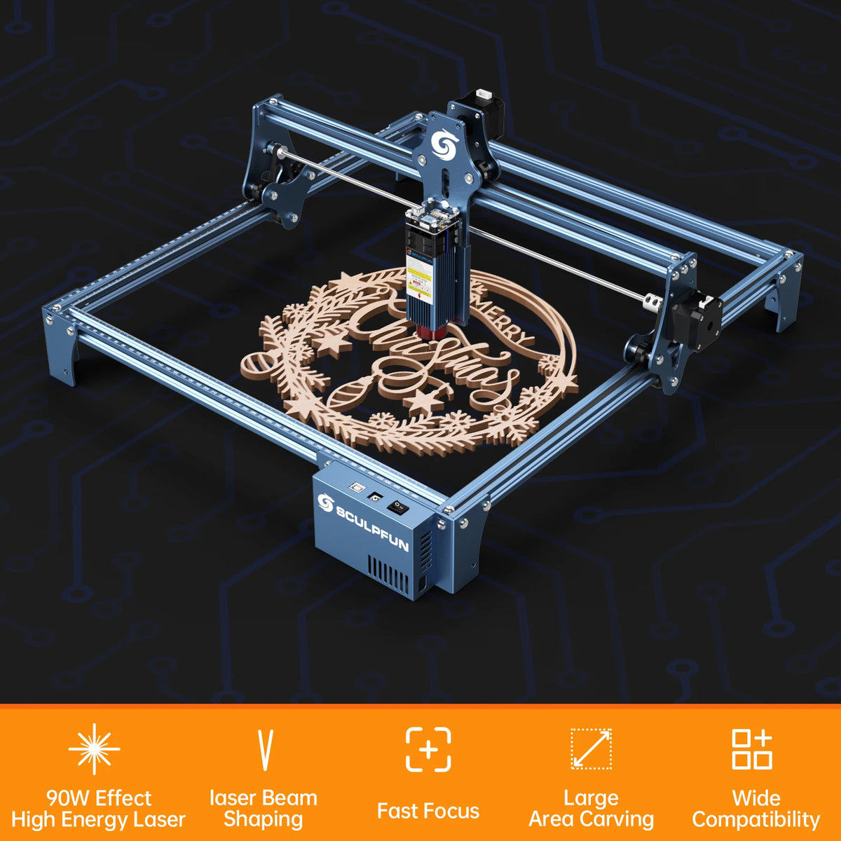 5.5W Laser Engraver 410x420mm Wood Acrylic Cutting Machine