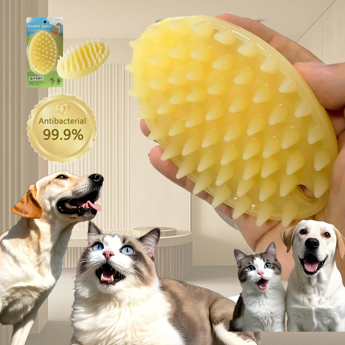 20PCS Pet Hair Removal Silicone Grooming Combs