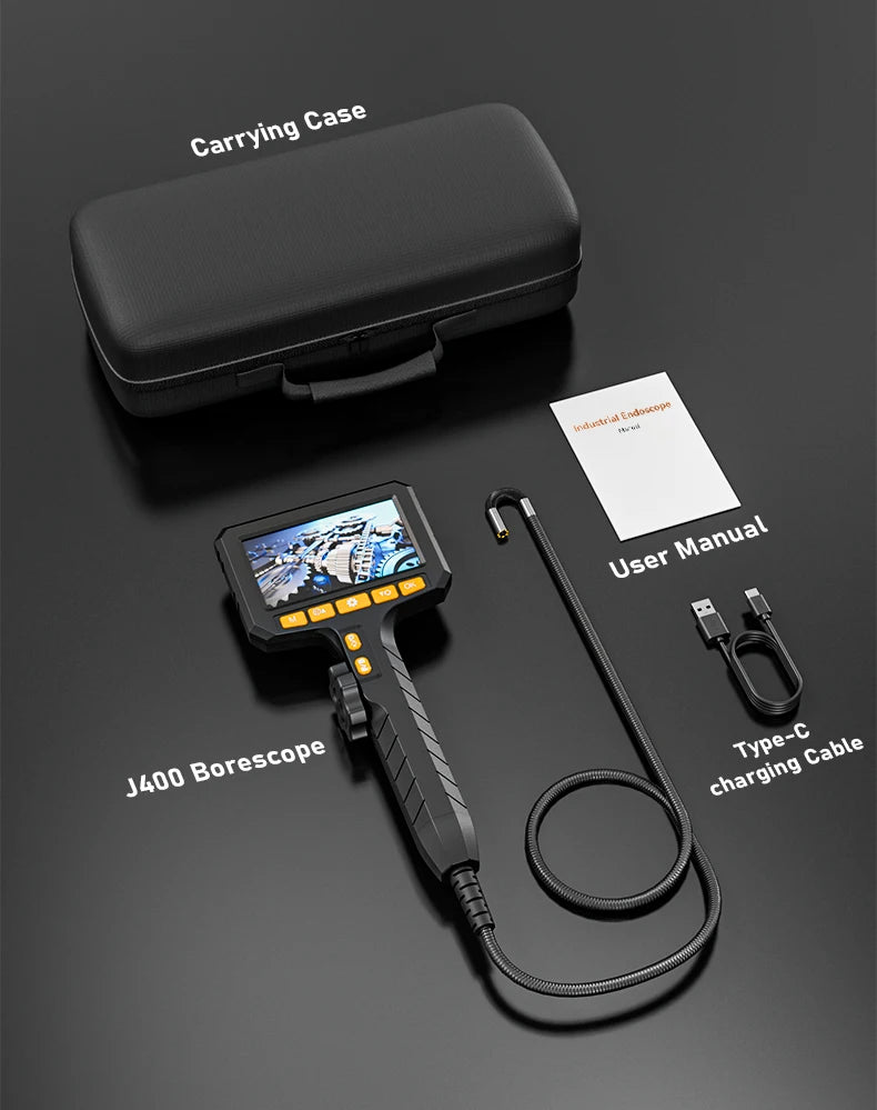 Two-Way Rotary Borescope 4.3 Inch Screen 6.2mm Probe