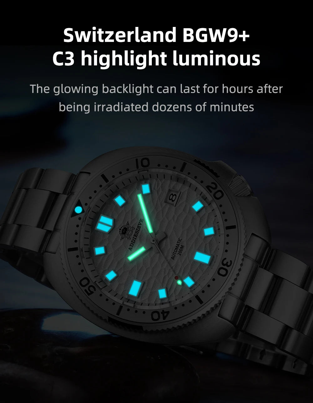 Silver Luxury Automatic Mechanical Watch with Sapphire Crystal