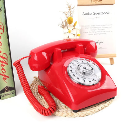 Wedding Guestbook Audio Phone Red Portable