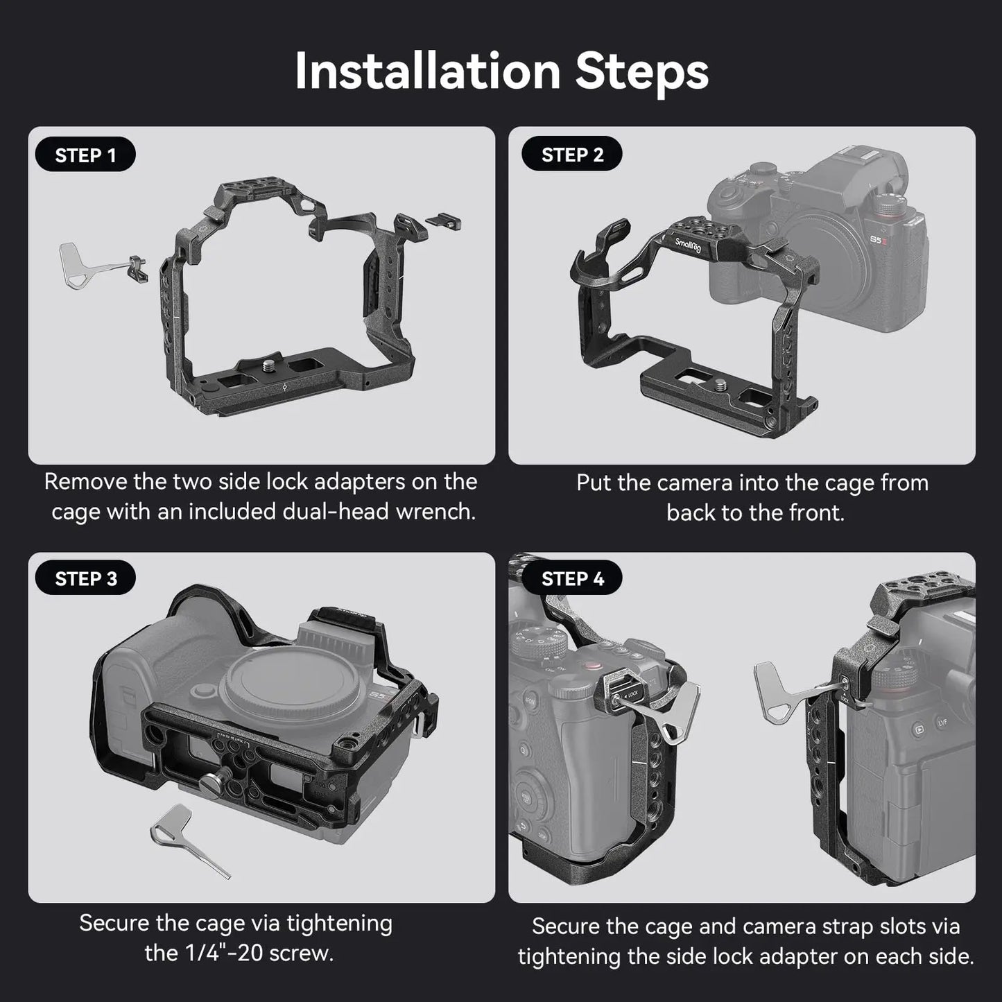 Camera Cage Kit Panasonic LUMIX S5 II with Arca Plate