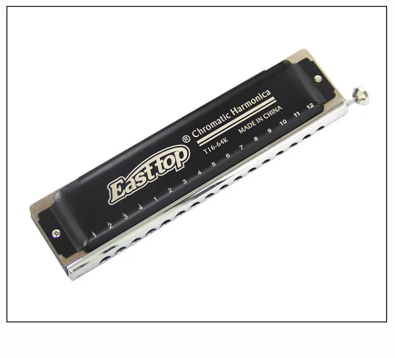 Professional 16-Hole Chromatic Harmonica 64 Tones C Key
