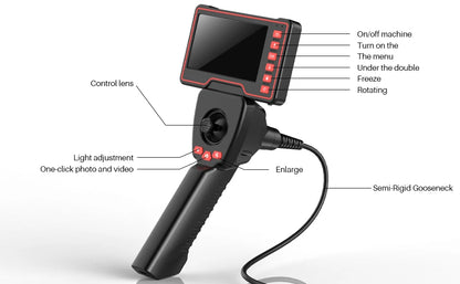6mm Borescope 1m Cable 720 Degree Steering LCD Screen