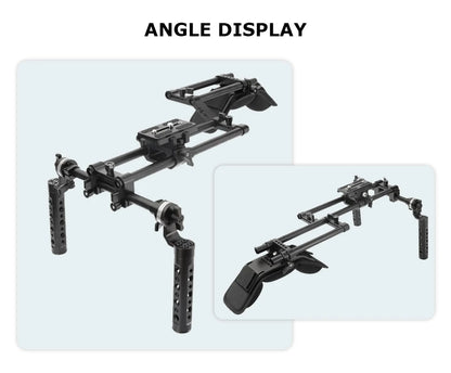 Professional Camera Shoulder Rig Kit Dual Handgrip DSLR Camcorder Mount