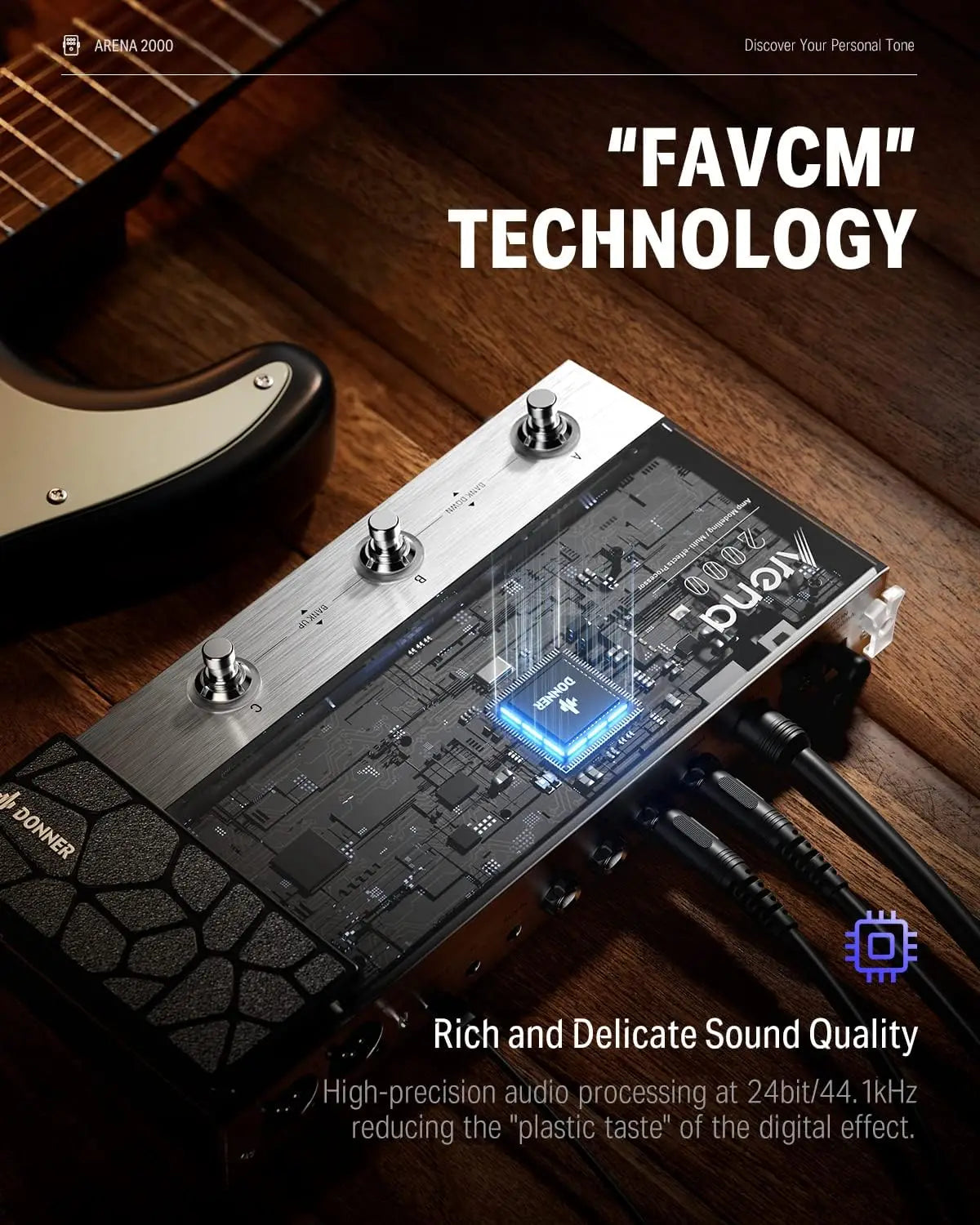 2000 Guitar Effects Pedal with Amp Modeling and MIDI