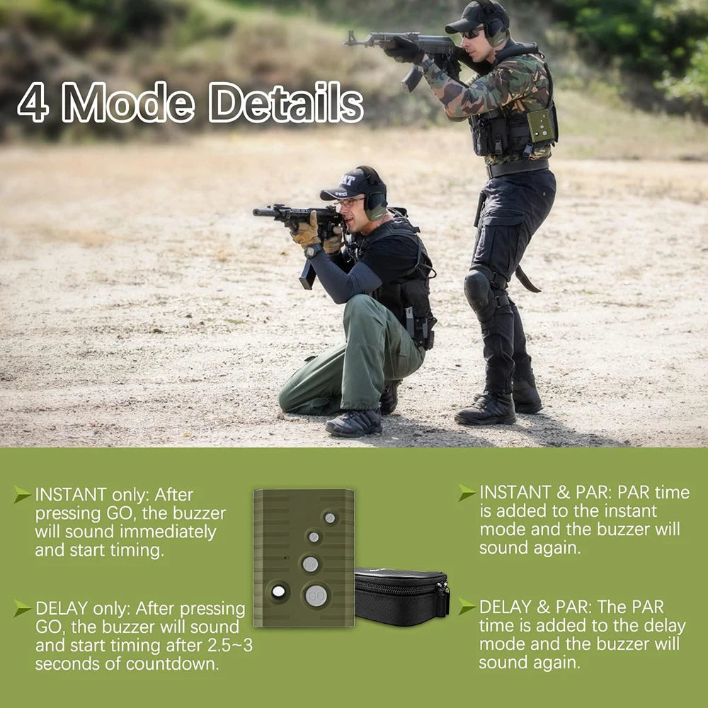Competition Shot Timer Portable LCD Shooting Practice Timer