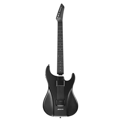White Electric Guitar Set with Carry Bag and Built-In Speaker