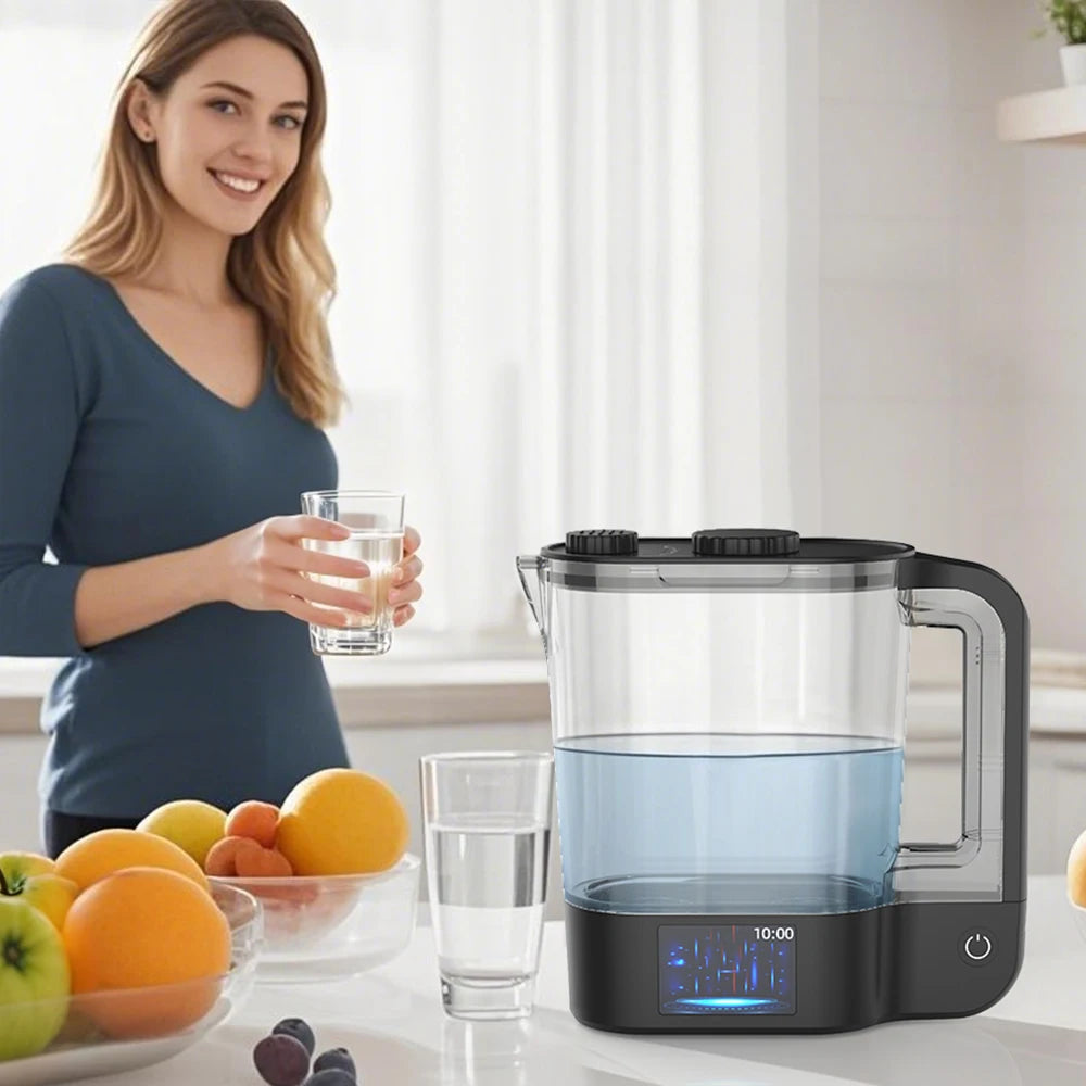Portable 64oz Hydrogen Water Ionizer Pitcher Generator Machine
