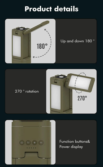Telescopic Super Bright Lantern with Magnetic Base 14000mAh