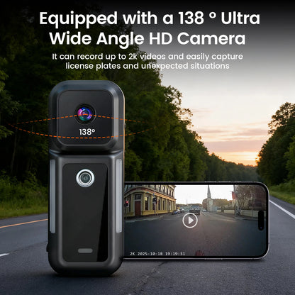 Rechargeable Bicycle Taillight with Wide Angle Loop Recording