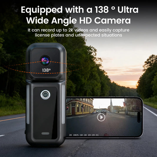 Rechargeable Bicycle Taillight with Wide Angle Loop Recording