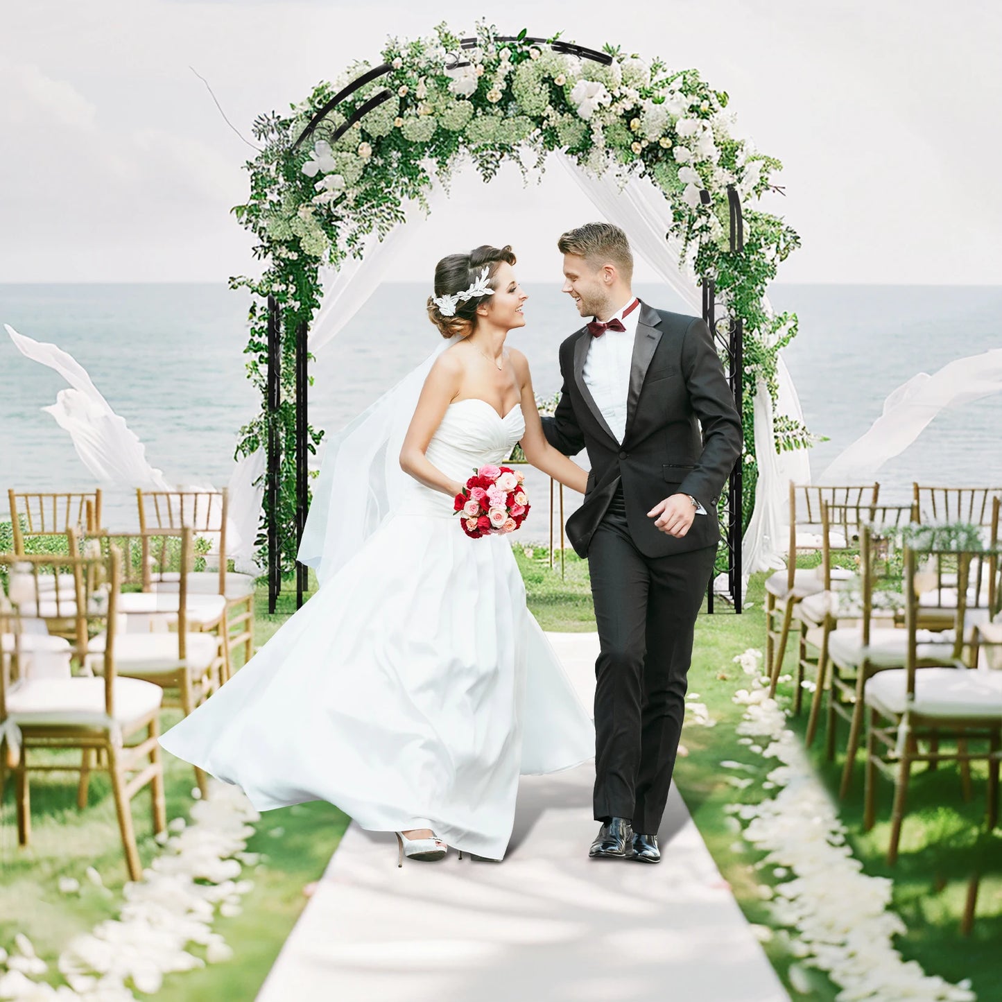 Outdoor Wedding Arch Trellis for Vines and Flowers