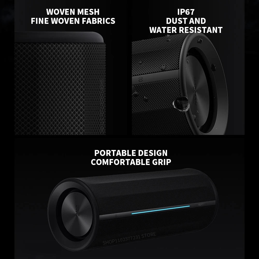 40W Portable Bluetooth Speaker with Rich Bass Black