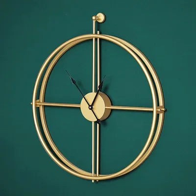 Modern European Wall Clock Gold Black Needle Home Decor 60cm