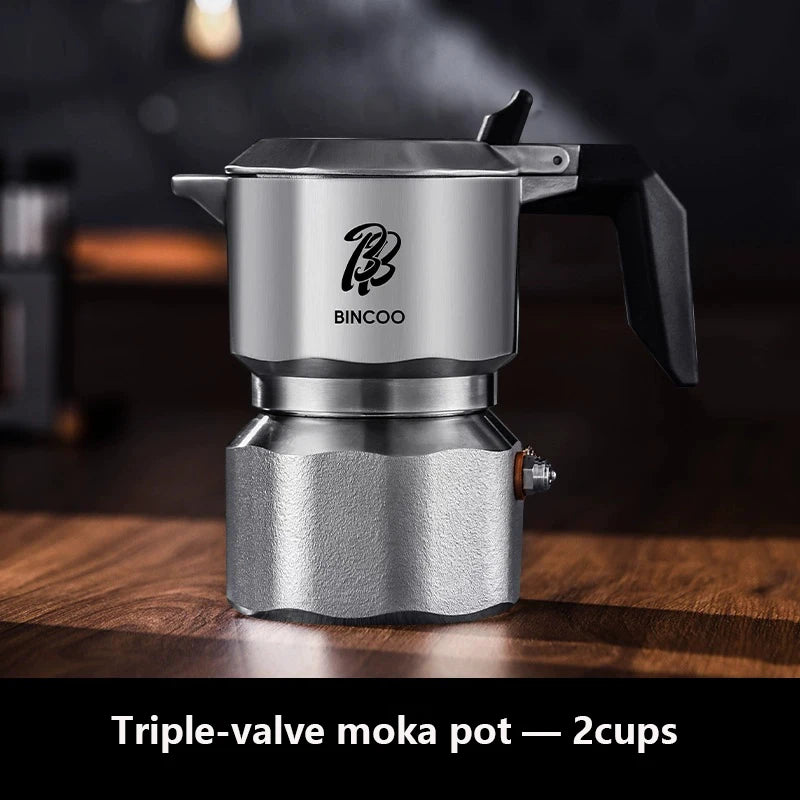Barista-Style Moka Coffee Pot with Italian Design