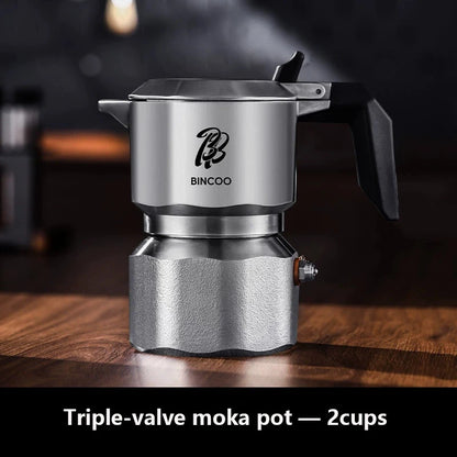 Barista-Style Moka Coffee Pot with Italian Design