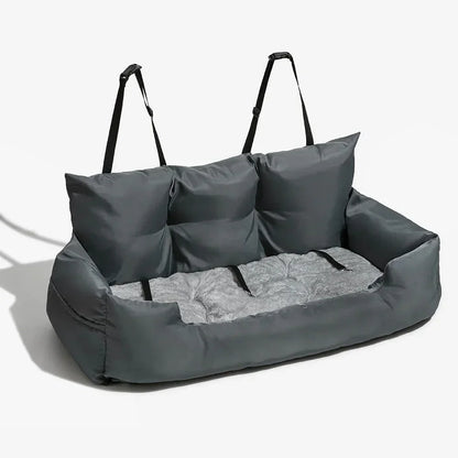 Light Grey Pet Car Seat Bed Travel Carrier