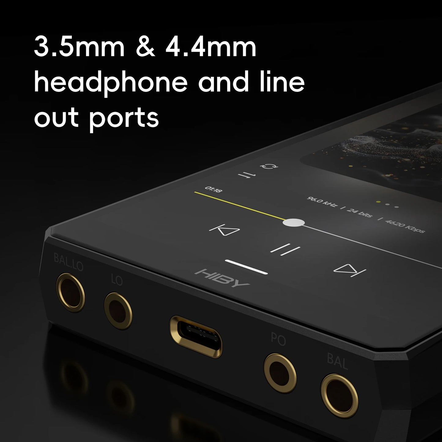 Portable Silver HIFI Music Player WiFi Bluetooth 5.0