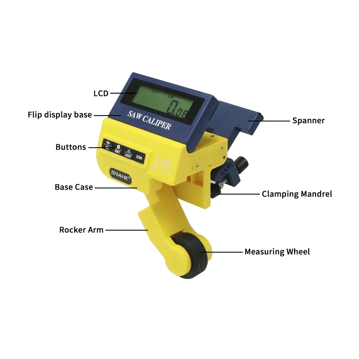 Digital Roller Distance Measuring Tool for Woodworking
