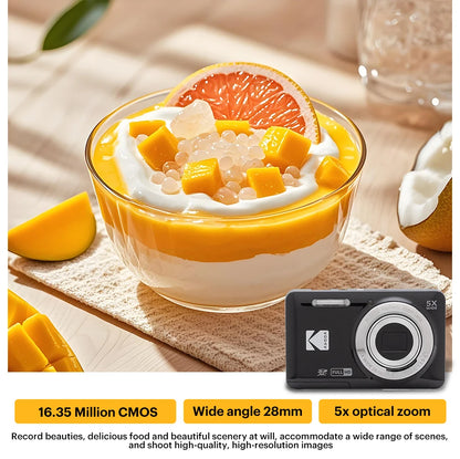 16MP Compact Digital Camera 5X Zoom 1080P Video