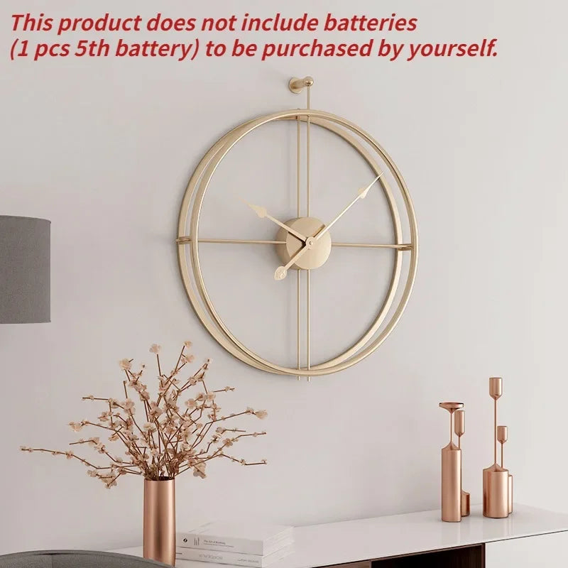 Decorative Wall Clock Modern European Design Gold Needle