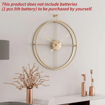 Decorative Wall Clock Modern European Design Gold Needle