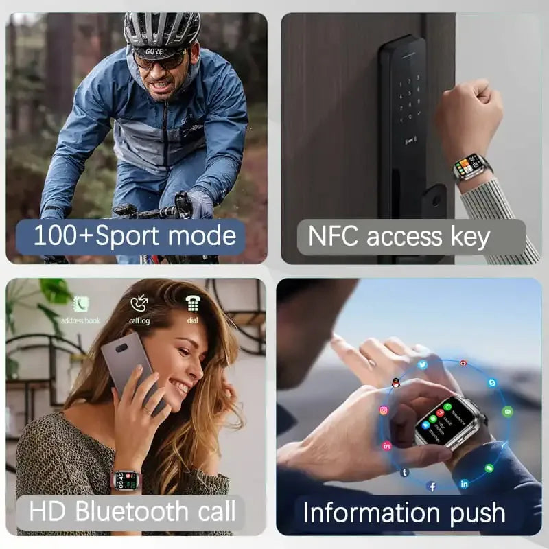 Smart Watch with Air Pump Blood Pressure Monitor