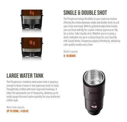 Cordless Compact Espresso Maker Ground Coffee and NS Capsule Compatible